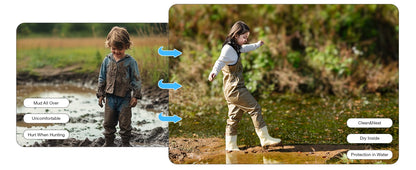 Chest Waders for Kids Waterproof Youth Waders for Hunting Fishing Waders with Boots for Children