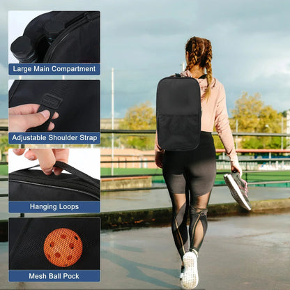 Pickleball Paddles Set Rackets Portable Racket Cover Carrying Bag Gift Kit USAPA Approved, Honeycomb Core 4 Balls