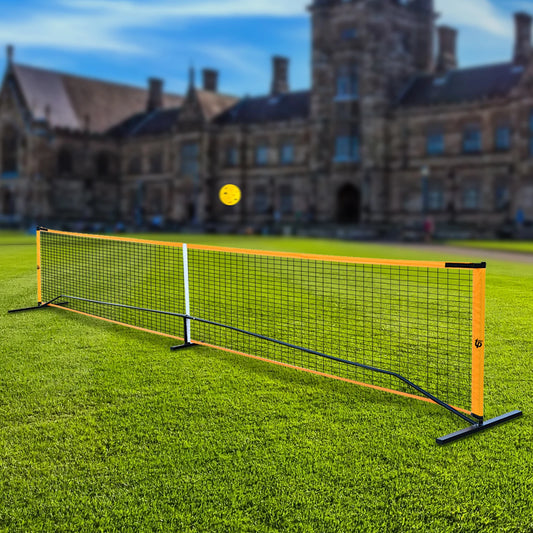 Outdoor Pickleballs and Carry Bag Portable Pickleball Net Set with 4 Pickleball Paddles Pickleball