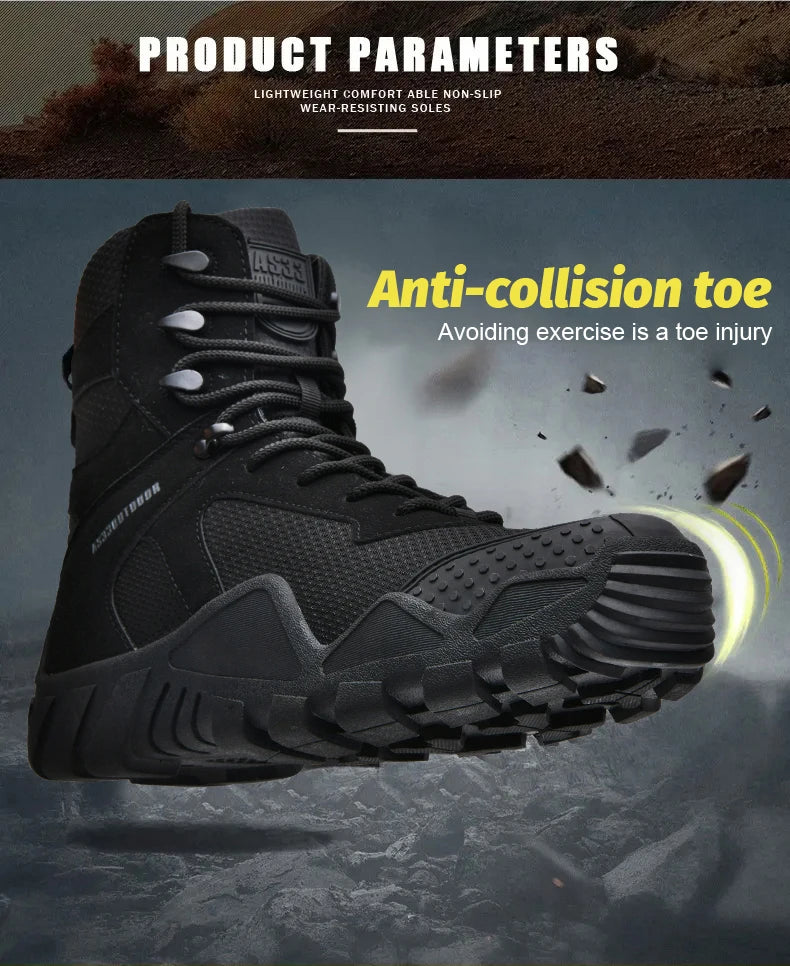 Men's waterproof hiking boots, lightweight outdoor boots,