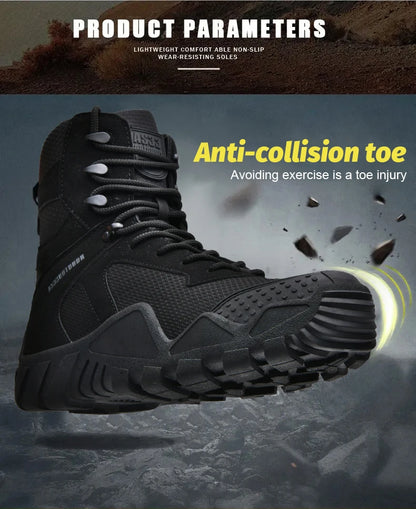 Men's waterproof hiking boots, lightweight outdoor boots,