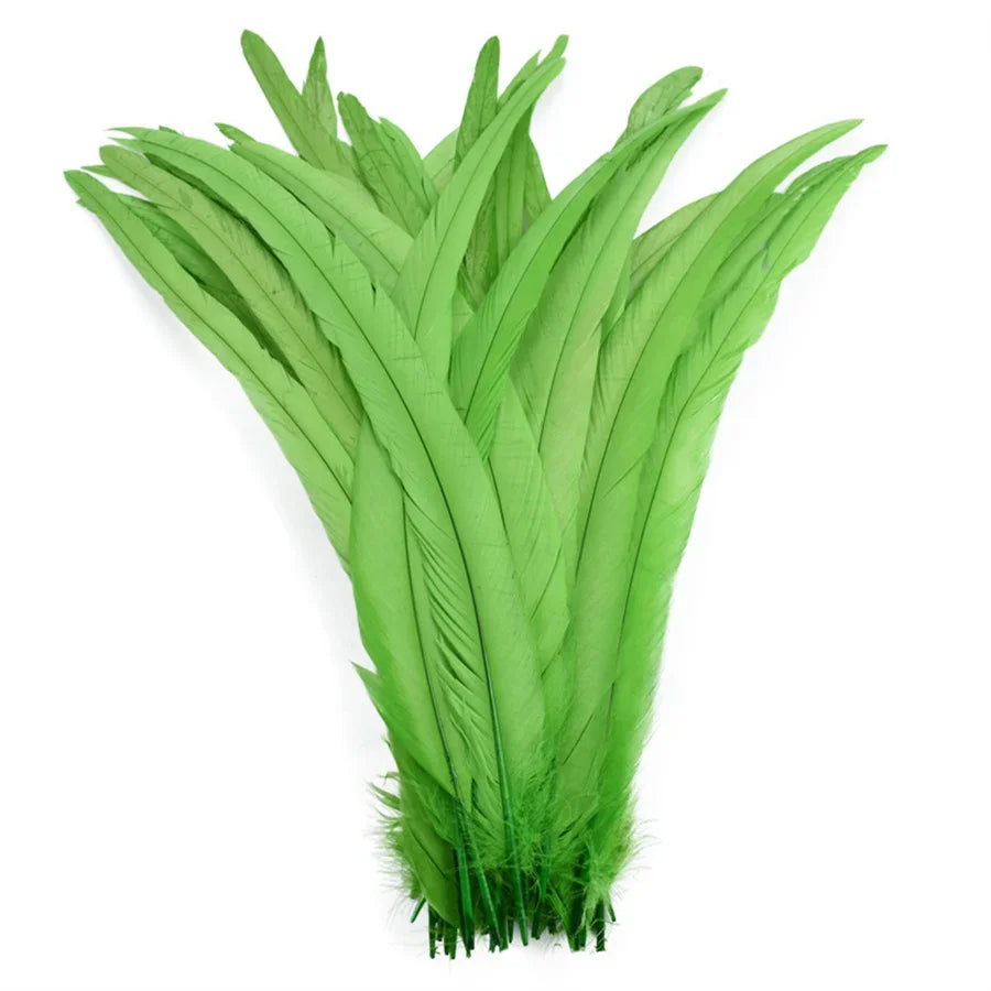 100pcs 25-40cm Wholesale Rooster Feathers Wedding Crafts DIY Natural Feather