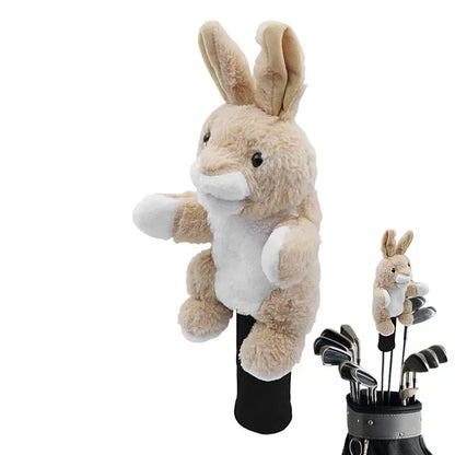 Golf Head Covers Plush Driver Cover Golf Heads Cartoon Stuffed Animal Putter Headcover