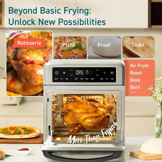 13Qt 11-in-1 Air Fryer Oven Combo with Rotisserie  Includes Recipe Book 6