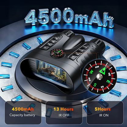 4K Night Vision Binoculars 8x Digital 400m Full Dark Infrared Night Vision for Hunting Camping Boating