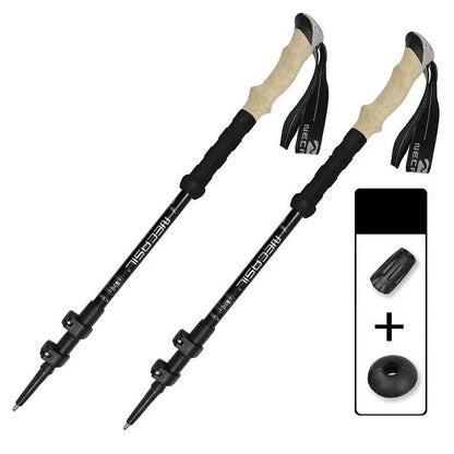 2025 New 2PCS Trekking Poles Walking Sticks Alpenstock Telescopic Ultralight Premium Adjustable with Quick Lock Hiking Cane