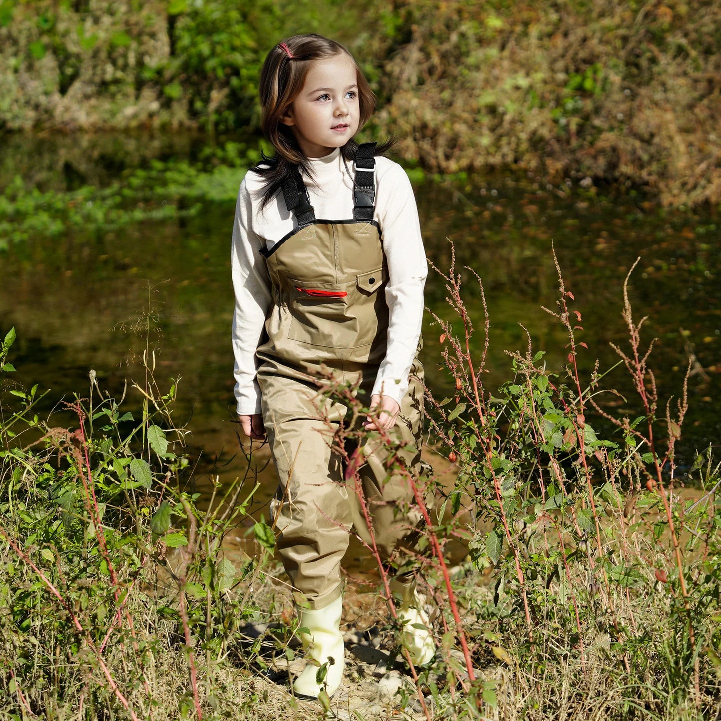 Chest Waders for Kids Waterproof Youth Waders for Hunting Fishing Waders with Boots for Children