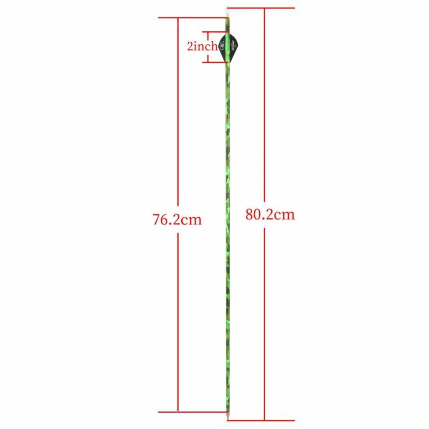 Archery Arrows 30 Inch Camo Mixed Carbon Spine 500 ID6.2mm with Rubber Vanes