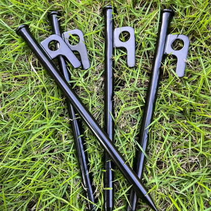 4Pcs/8 Inch Heavy Duty Steel Tent Stakes