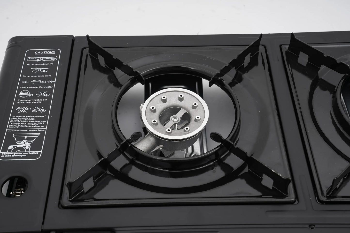 Portable Camping Stove with Storage Case, 2 Burner Outdoor Cooking System
