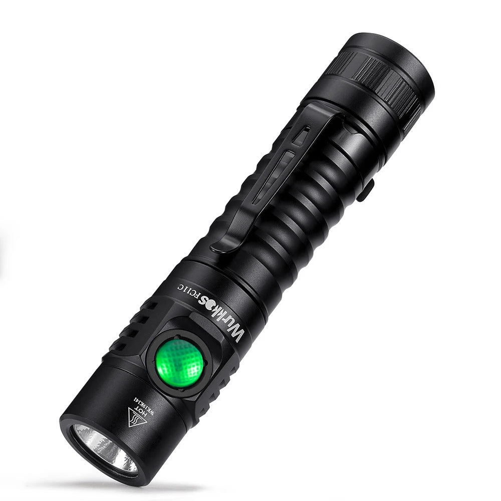 A USB-C Rechargeable  Flashlight Max Output 1200 LM IP68 Waterproof Magnetic