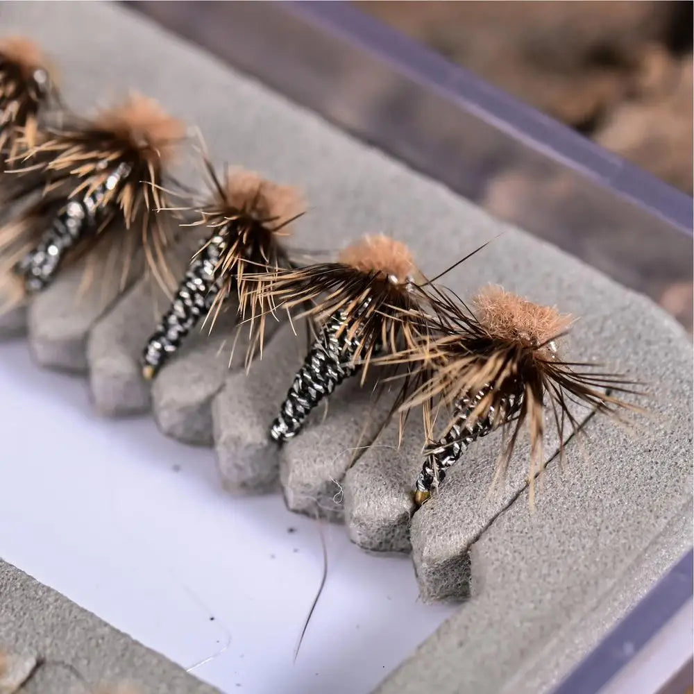 Fly Fishing Lure Kit 50X Artificial Fishing Baits With Storage Box Portable Fly Hook For Bass Trout Walleye Casual Activity Gear