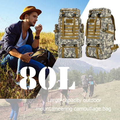 80L Tactical Backpack Outdoor Military Rucksacks
