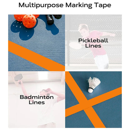 20M Outdoor Pickleball Court Tape Cut Freely Pickleball Court Marking Tape Basketball Tennis Court Tape