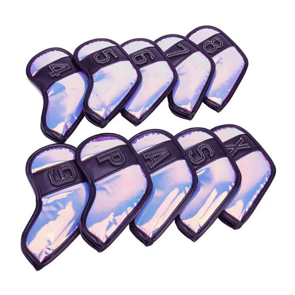 10pcs Golf Club Cover Driver Fairway Hybrid Waterproof Protector Set