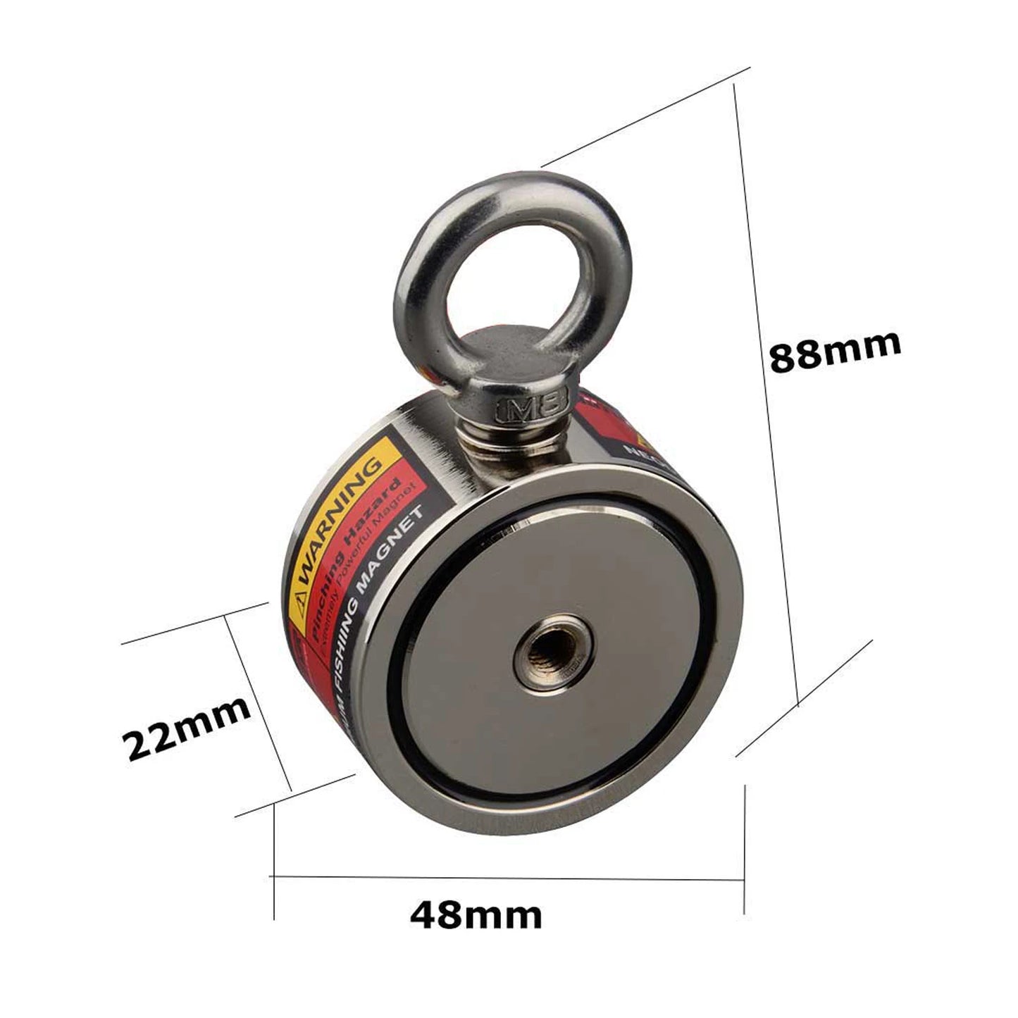 Strong Two Side 120KG*Magnet Super Powerful Salvage*22mm