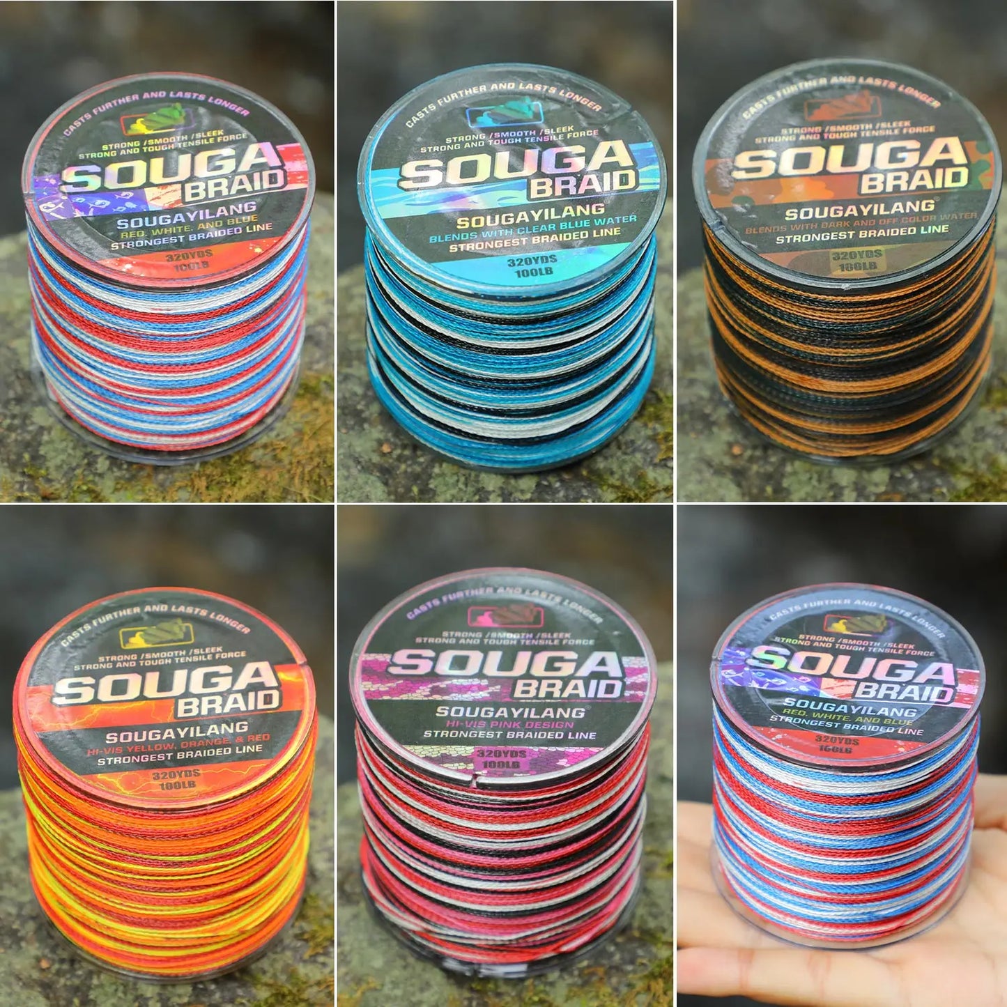 4 Strand Braided Fishing Line 300M Multifilament  Braided Wire Fishing