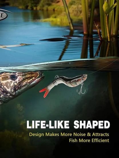 3 Pieces  Fishing Lures, Bionic Swim Bait, Realistic Bass Trout Crappie Swim Bait,