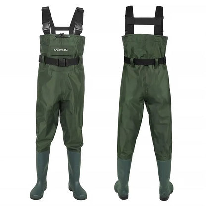 Waterproof Fishing Waders Pants Chest-Length Wader Boots Durable Breathable for Men Women Outdoor