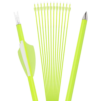 Mixed Carbon Arrows 12pcs 30/31 Inch Spine1500 ID4.2mm with 2 Inch Vanes