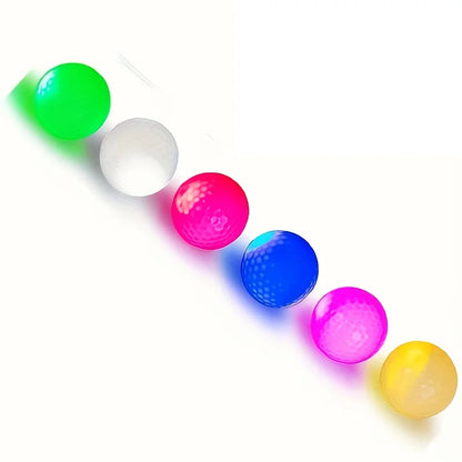 Luminous Golf Balls Set - 6/12/18 Piece Illuminated Night Golf Balls Six Colors Randomly Available for Enhanced Visibility