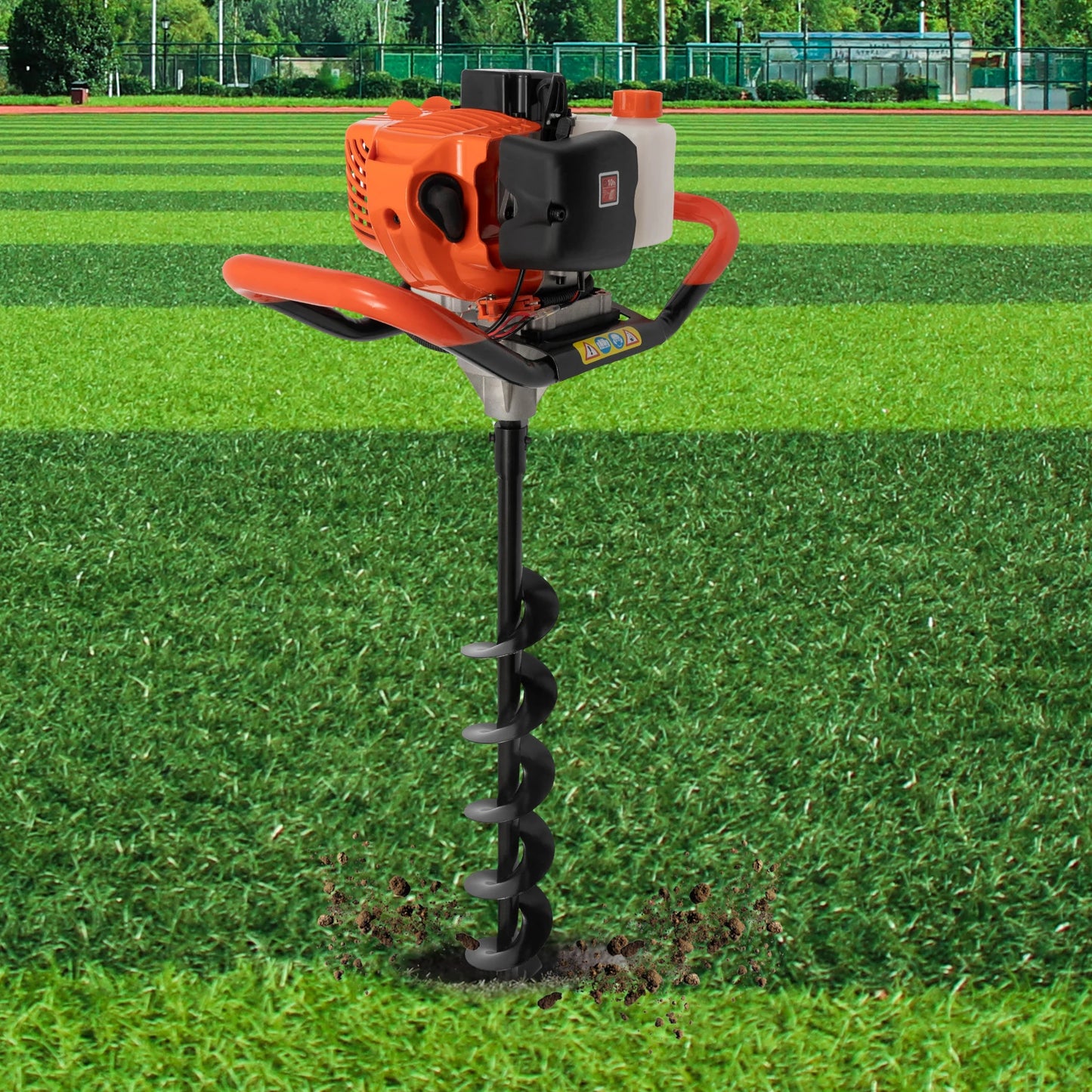 52cc 1460w Electric Post Hole Digger Earth Auger Garden Auger Spiral Earth Drill Bit Auger Drill Bit with 4", 6", 8" FC610g/Kw.H