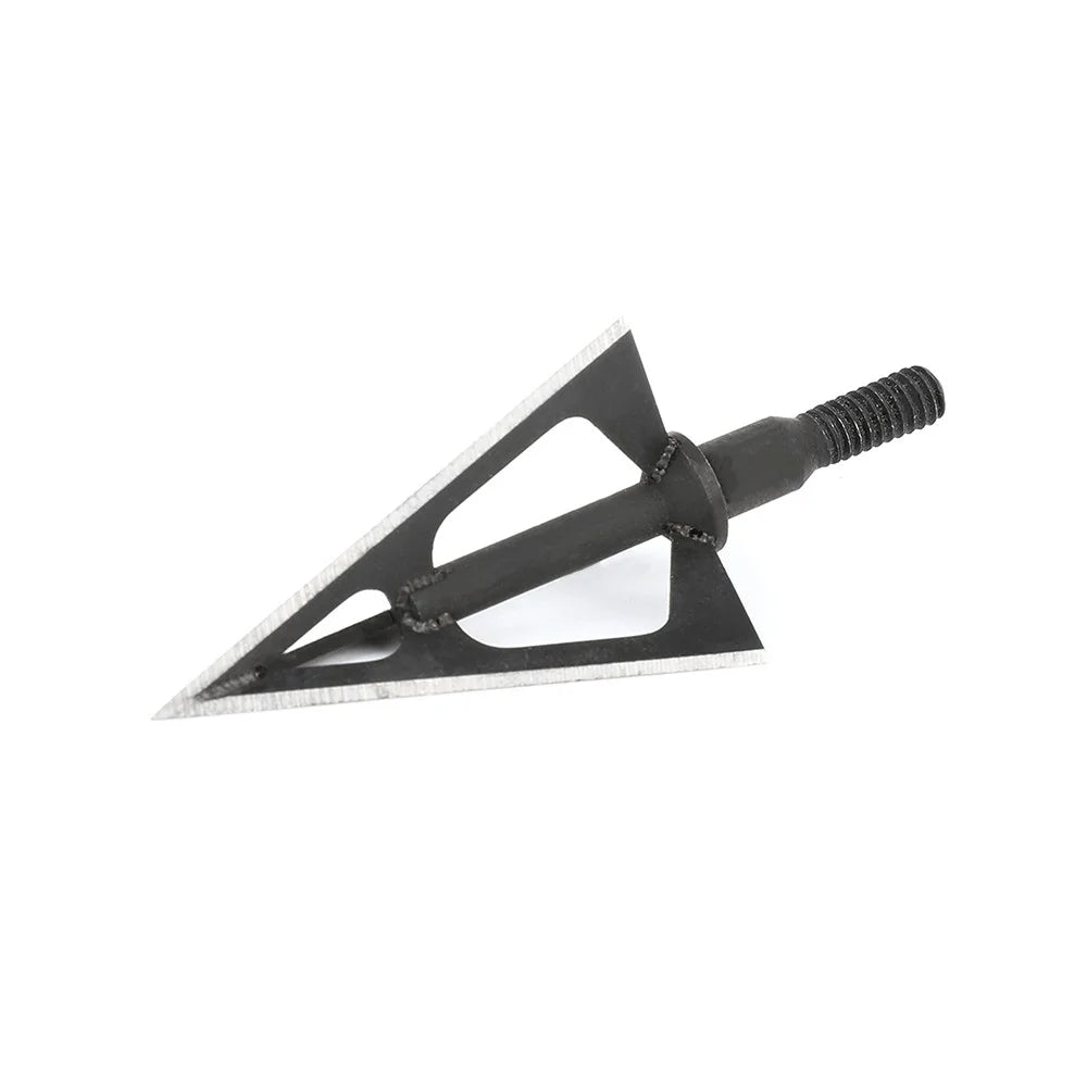Archery Broadheads 12pcs 100 Grain 3 Fixed Blades Stainless Steel Screw-in