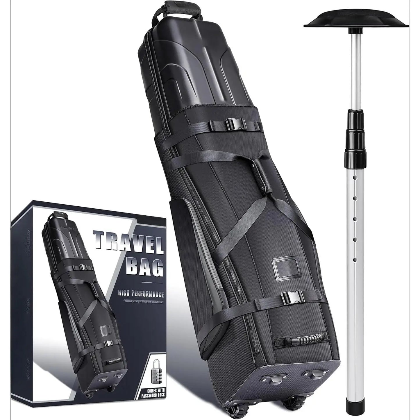 Professional Golf Travel Bags for Airlines with Password Lock - Hard Case