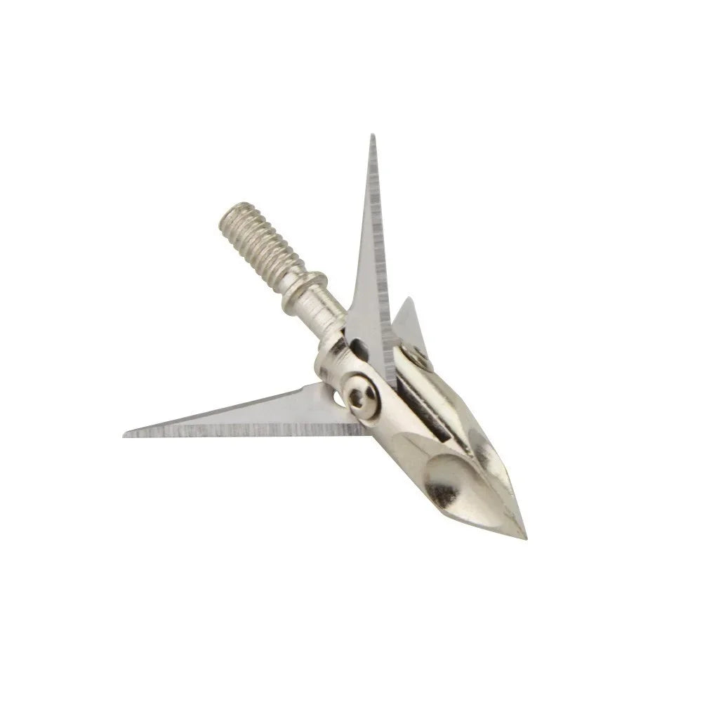 Stainless Steel Broadheads 12pcs 3 Blades 100 Grain Screw-in Arrow Tips