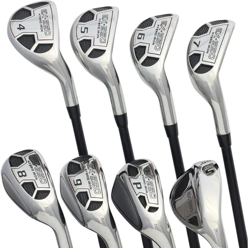 EX-550 Hybrid Iron Set, : #4, 5, 6, 7, 8, 9, PW +SW Regular Flex Graphite Right Handed