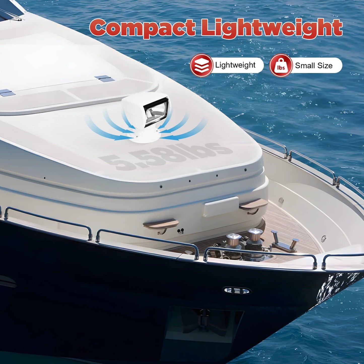 Boat Marine Searchlight| Multi-angled And Long-range Lighting Remote Control | DC 12V