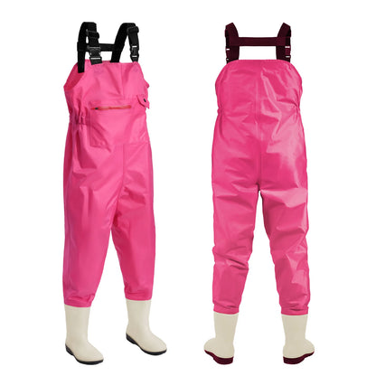 Chest Waders for Kids Waterproof Youth Waders for Hunting Fishing Waders with Boots for Children