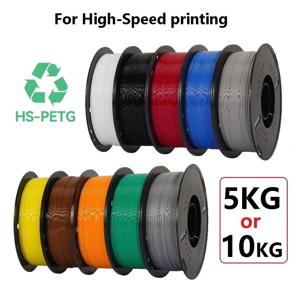 5/10KG High speed PETG For 3D Printer Bambu Lab Filament 40-500mm/s Hyper
