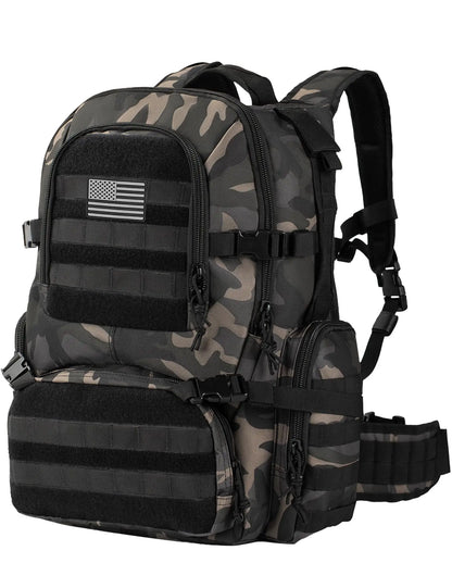 50L Tactical Backpack Military Style Camping Hiking Rucksack With Molle System