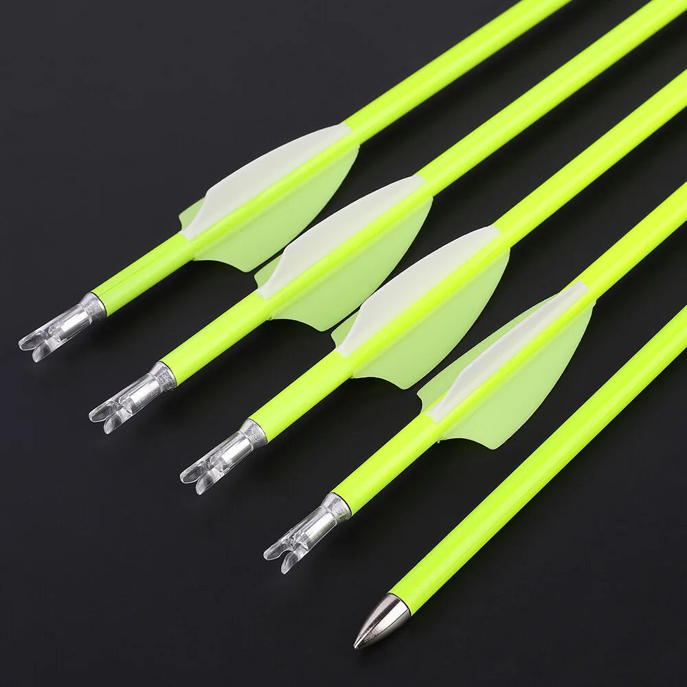 Mixed Carbon Arrows 12pcs 30/31 Inch Spine1500 ID4.2mm with 2 Inch Vanes