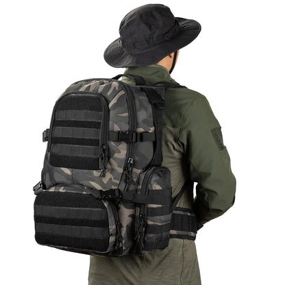 50L Tactical Backpack Military Style Camping Hiking Rucksack With Molle System