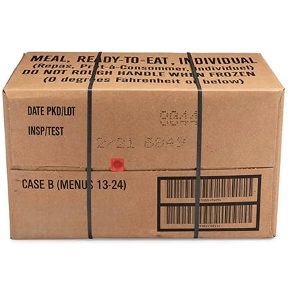 .24ct US Surplus MRE Meals Ready to Eat 2021  A+B Case Bundle Menus 1-24