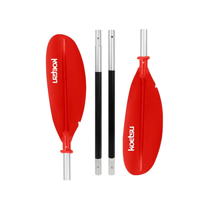 4-Piece Two Way Paddle Adjustable Floating Kayak Paddle Aluminium Alloy Stand Up Paddleboard Paddles