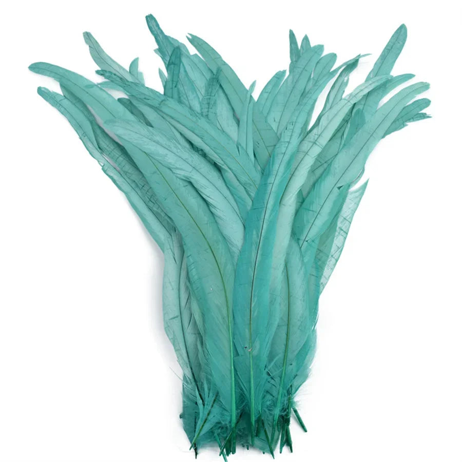 100pcs 25-40cm Wholesale Rooster Feathers Wedding Crafts DIY Natural Feather
