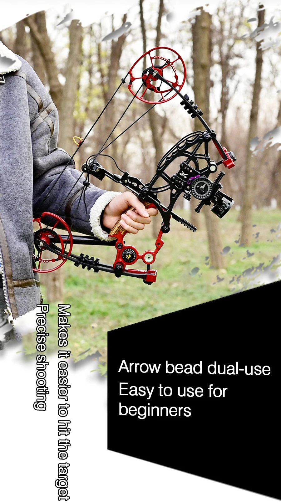 Compound Bow Pulley Bow, Steel Ball and Arrow Dual-purpose Adult Bow High Precision Shooting