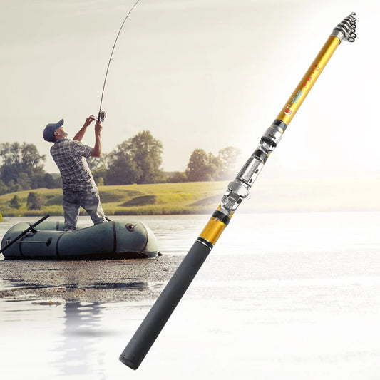 Carbon Telescopic Fishing Rod 1.5m 1.8m 2.1m Travel Rod