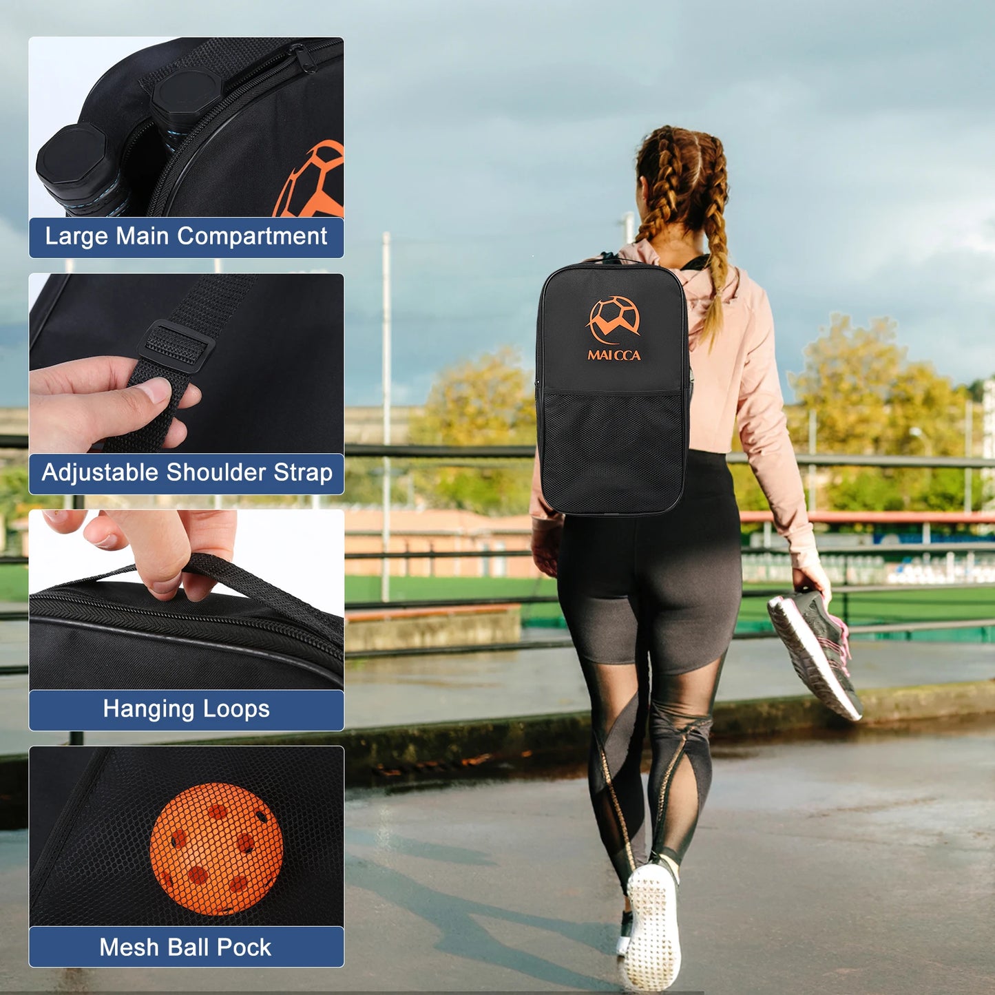 Pickleball Paddles Set Rackets Portable Racket Cover Carrying Bag Gift Kit USAPA Approved, Honeycomb Core 4 Balls