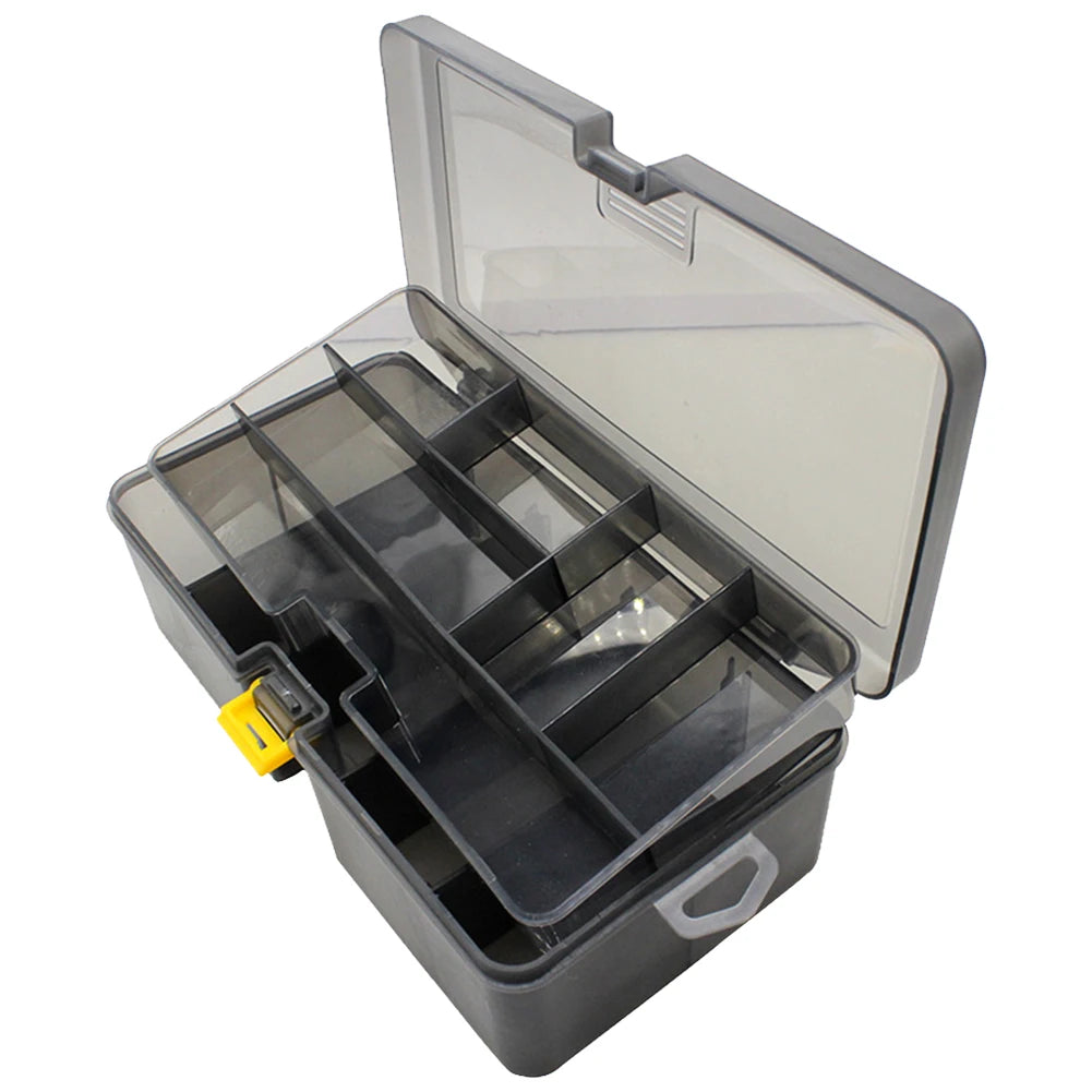 Double Layer Fishing Box with Adjustable Dividers