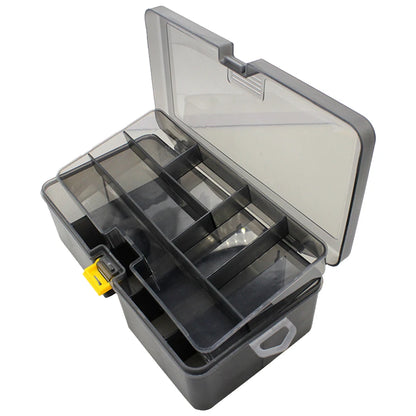 Double Layer Fishing Box with Adjustable Dividers