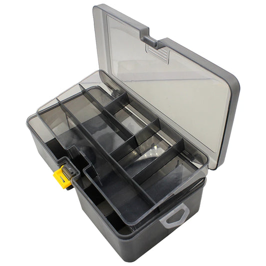 Double Layer Fishing Box with Adjustable Dividers