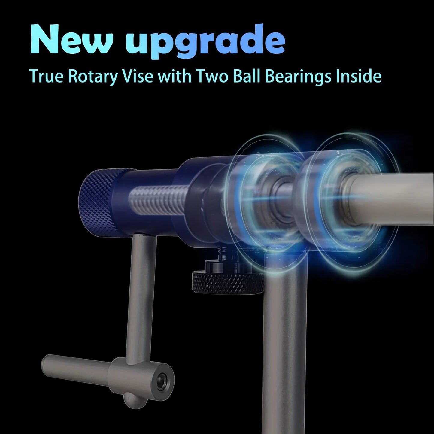 360° Rotatable Fly Tying Vise with Sturdy Base, Adjustable Aluminum Fly Tying Tool with Carbon Steel Jaws Precision Hook Holding