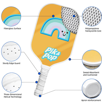 Family Fun Pickleball Set  2 Rackets, 4 Balls & Carry Bag for All Ages