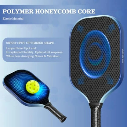 Pickleball Paddles Set of 2 - Carbon Fiber Pickle Ball Paddle Composite - USAPA Approved Pro Pickle Racket -14mm Lightweight Ho