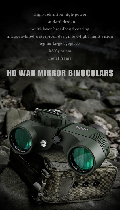 7x50 HD Binoculars High Power Low Light Night Vision Binoculares with Directional Compass Rangefinder