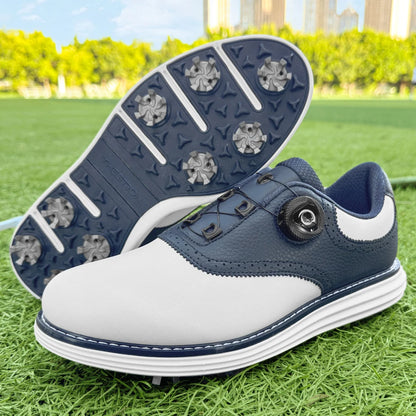 Professional Spiked Men Golf Shoes Waterproof Microfiber Anti-collision